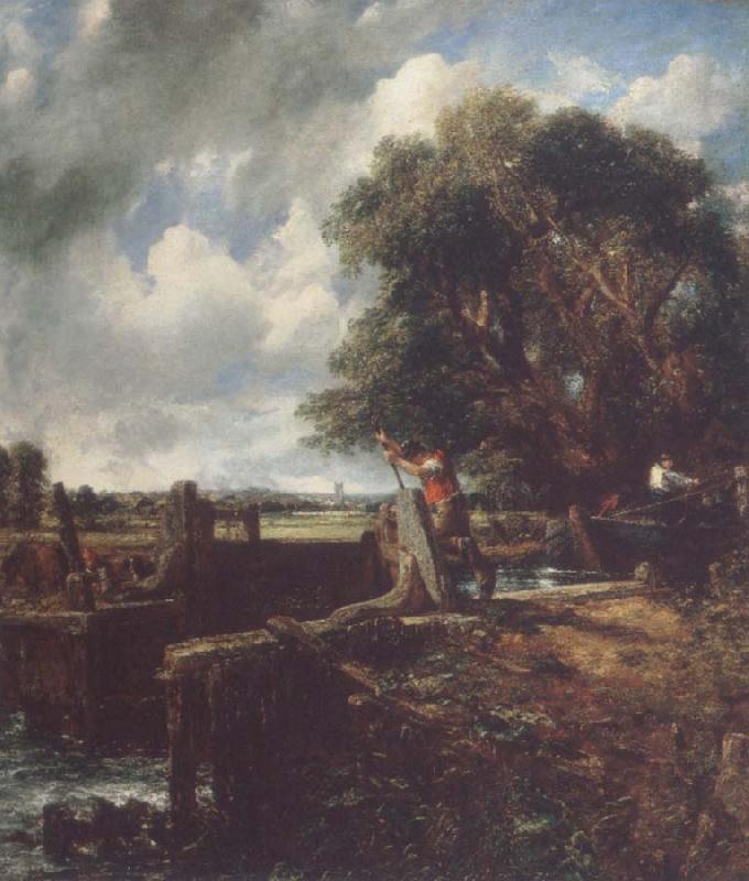 John Constable Flatford Lock 19April 1823 oil painting picture